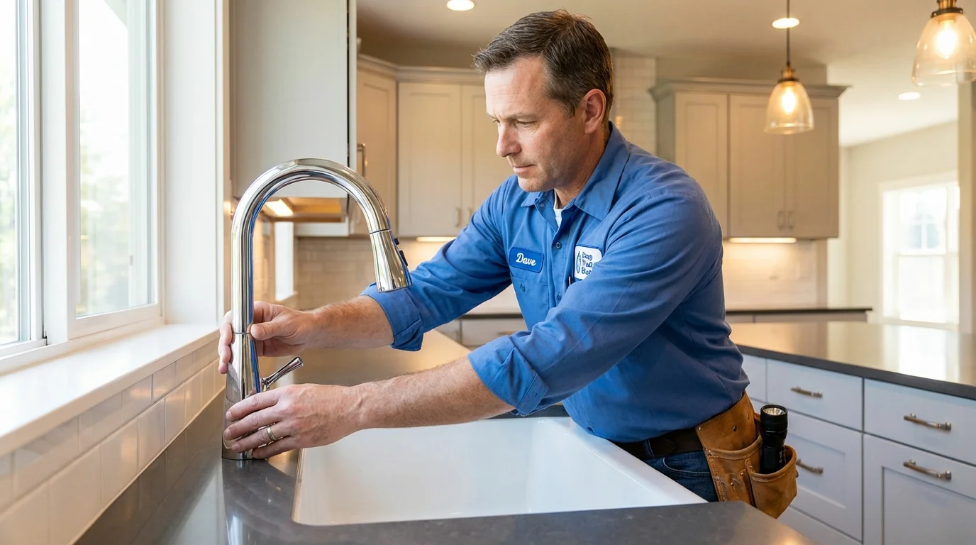 Kitchen faucet installation by Johns Plumbing LLC in Bountiful