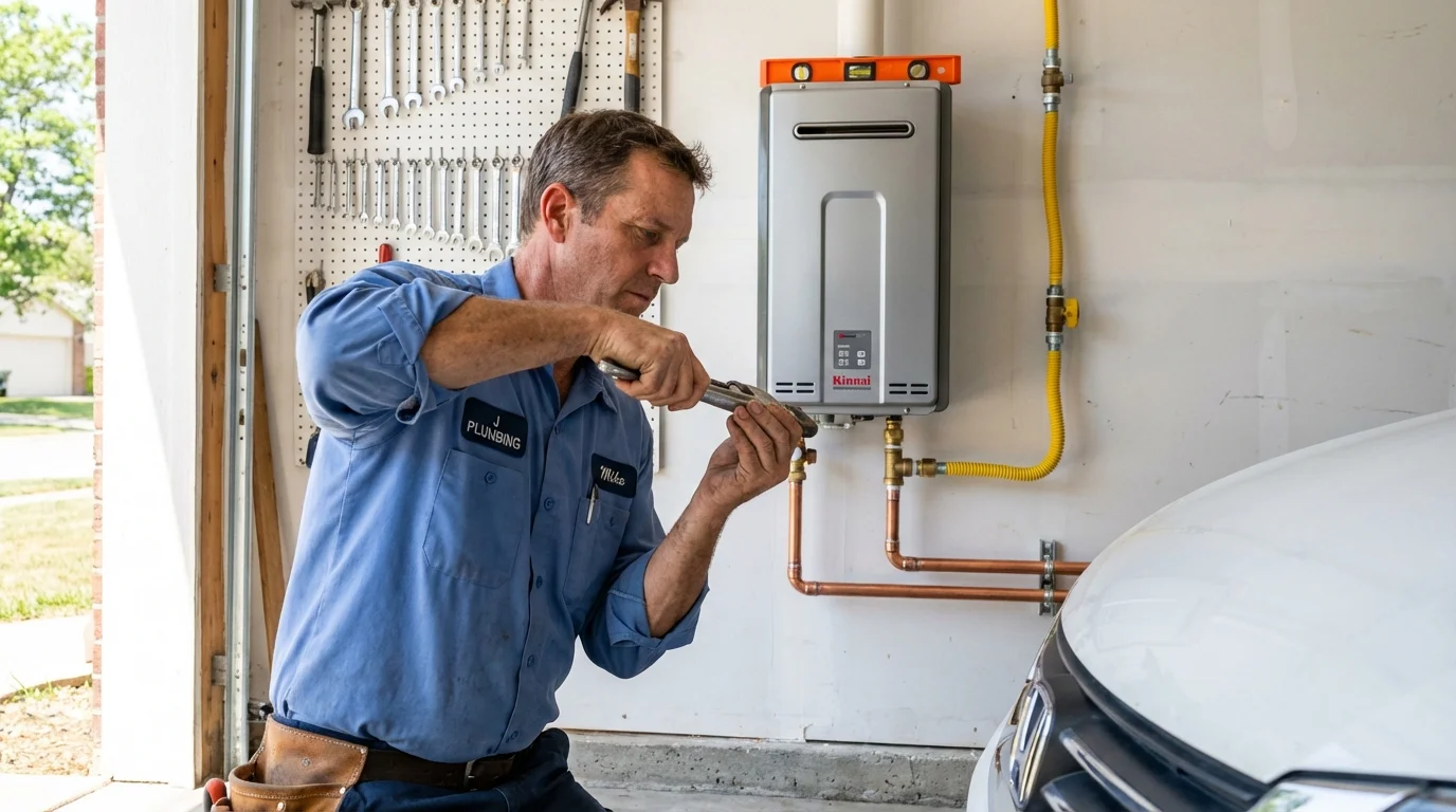 Tankless water heater installation by a Johns Plumbing LLC plumber in Bountiful